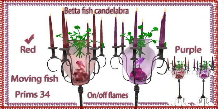 Betta Candleabra ( red )