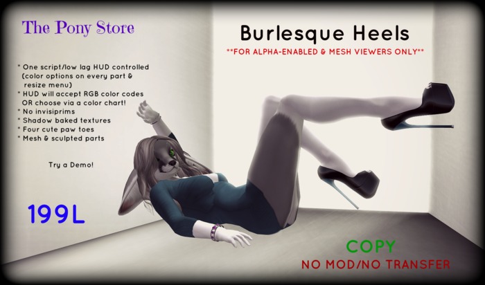 The Pony Store - Burlesque Heels DEMO - BOXED
