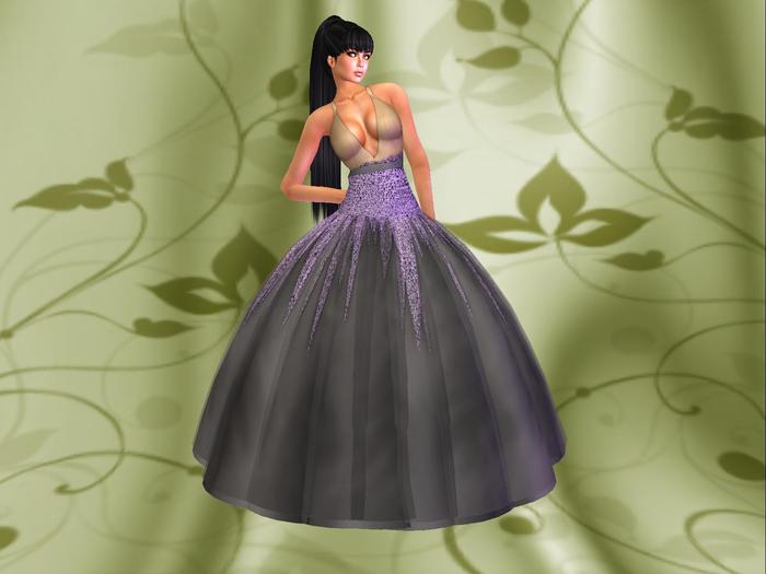 Zennya's Closet Brown N Purple SHimmer Gown