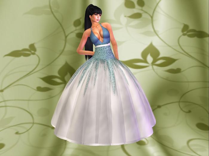 Zennya's Closet Shimmer Blue Gown