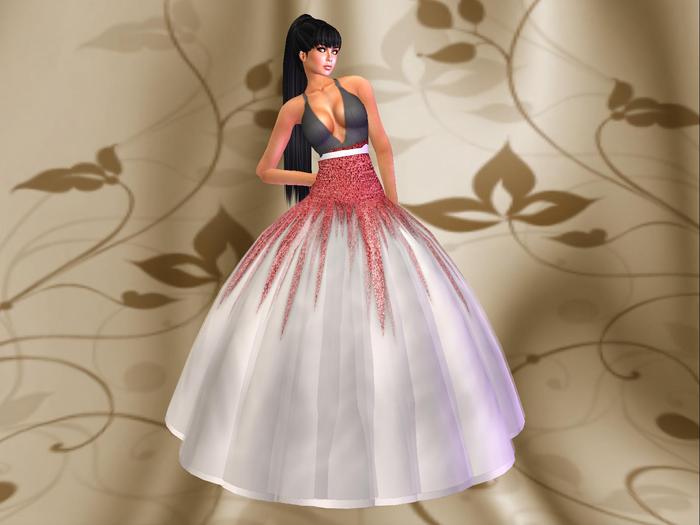 Zennya's Closet Black N Red Shimmer Gown