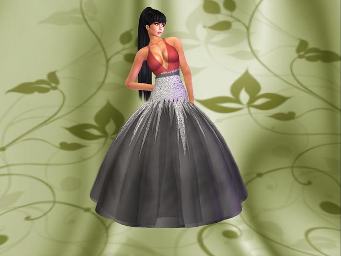 Zennya's Closet Red N Black Shimmer Gown