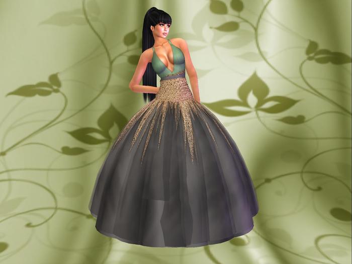 Zennya's Closet Green Shimmer Gown