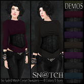 :::Sn@tch Mesh So Faded Corset Sweaters (DEMOS):::