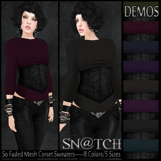 :::Sn@tch Mesh So Faded Sweaters-All Colors (XLarge):::