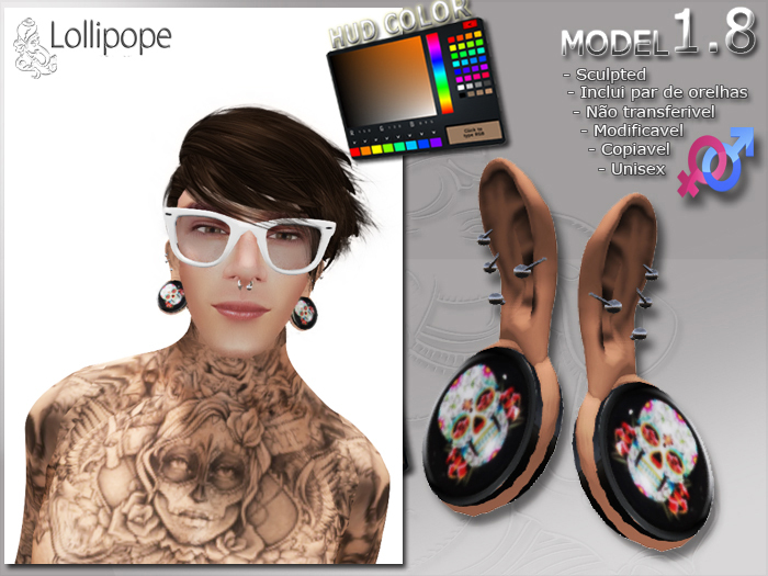 Stretched Ears 1.8 cm2