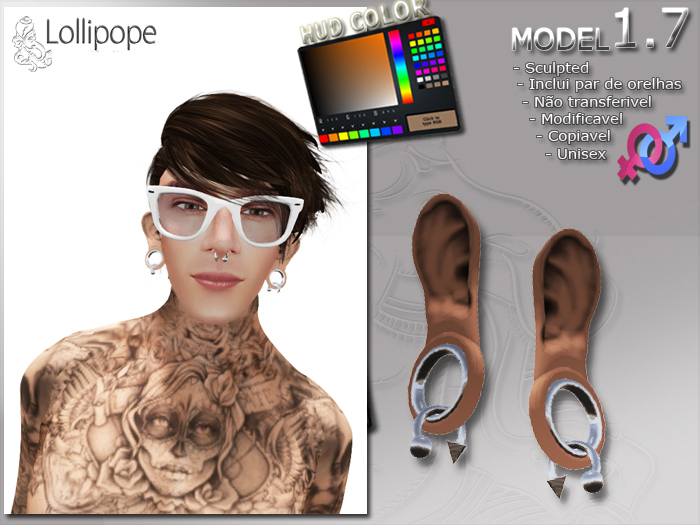 Stretched ears piercing