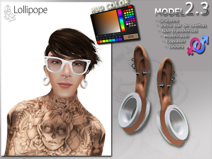 Stretched ears LP 2.3  branco FP