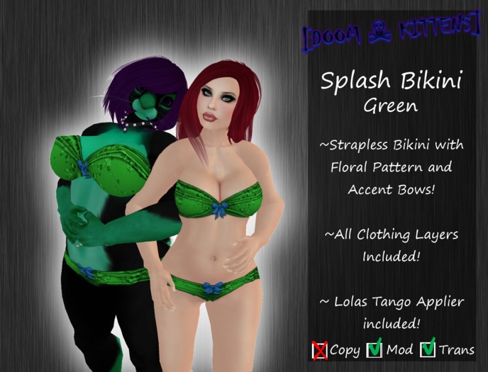 [DK] Splash Bikini - Green