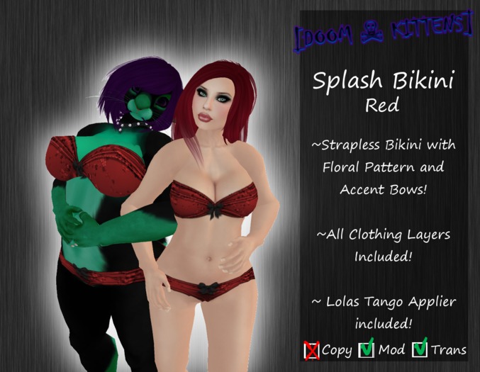 [DK] Splash Bikini - Red