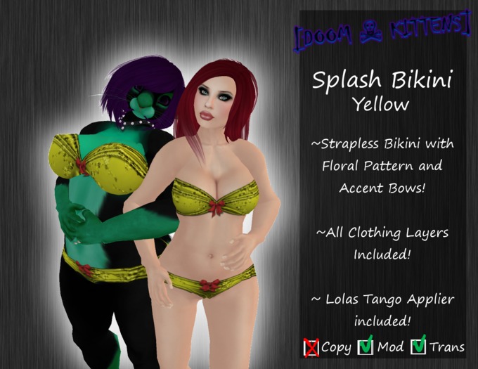 [DK] Splash Bikini - Yellow