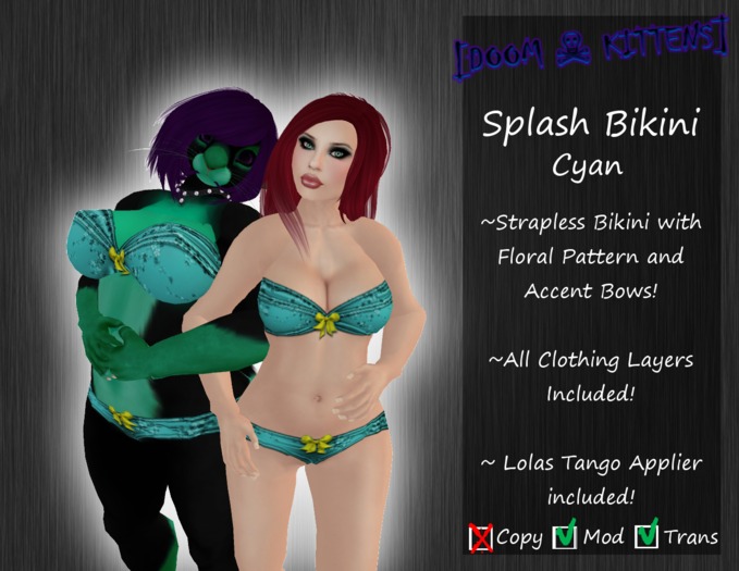 [DK] Splash Bikini - Cyan