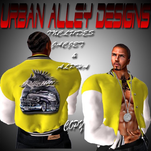 UAD Mesh Men's Letterman Jacket (Yellow/Wht LowRider)(Bagged)