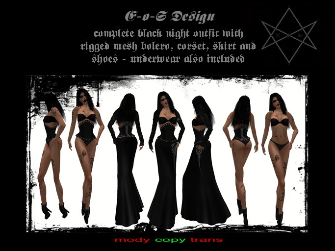 black night outfit (rigged mesh)