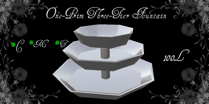 "One-Prim Three-Tier Fountain" (boxed)