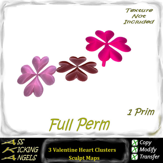 AKA 3 Valentine Heart Cluster Sculpt Maps Ad