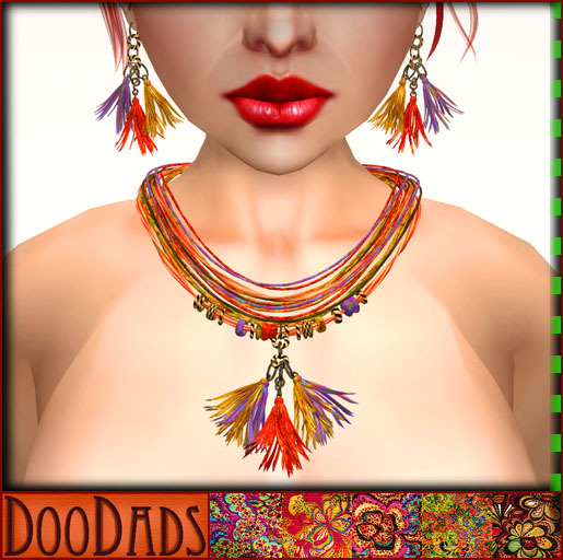 DooDads - Stringy Beaded Necklace & Earrings