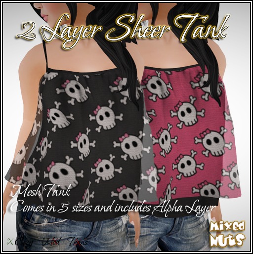 Mixed Nuts 2 Layer Mesh Tank Top - Punk Girly