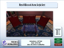 Blue Wood Arm Sofa2 - Freya's Ironworks