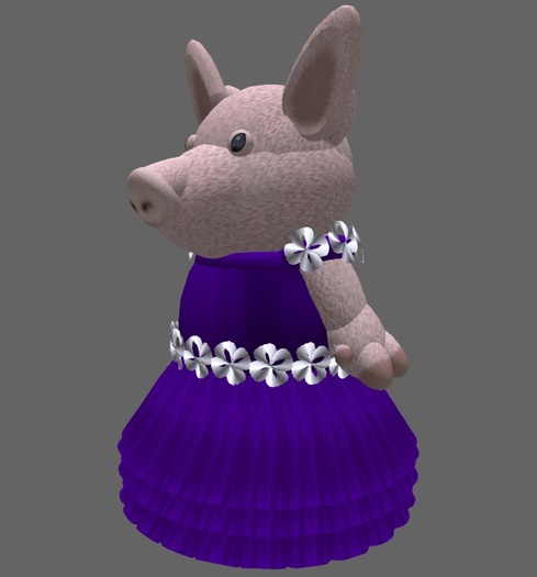 Tiny Cham Couture - Purple Flower Gown