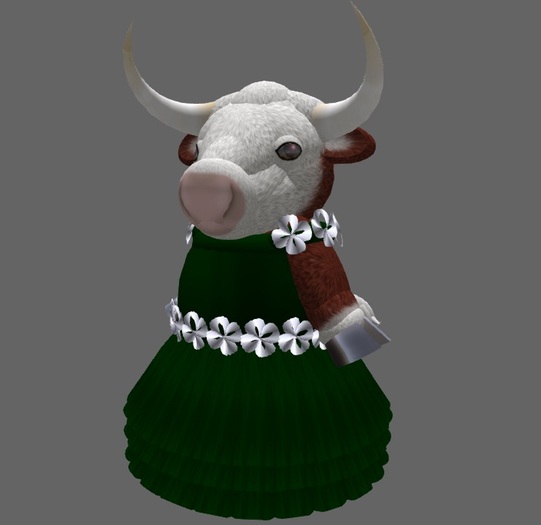 Tiny Cham Couture - Green Flower Gown