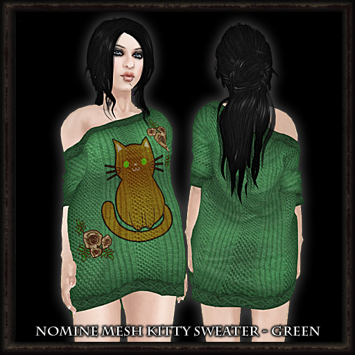 Nomine Mesh Kitty Sweater - green