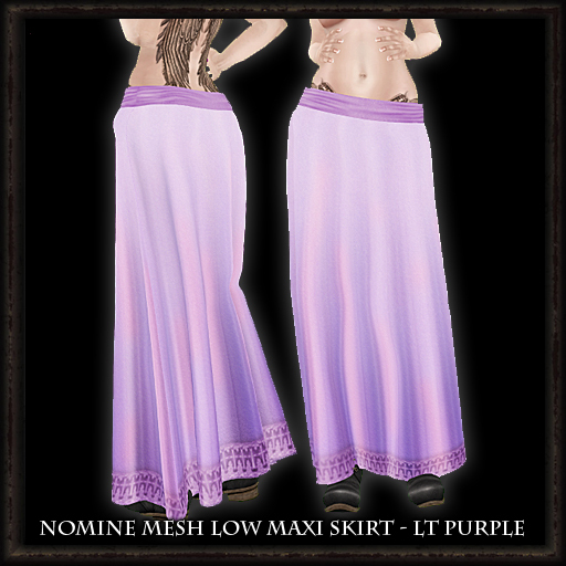 Nomine Mesh Low Maxi Skirt - lt purple