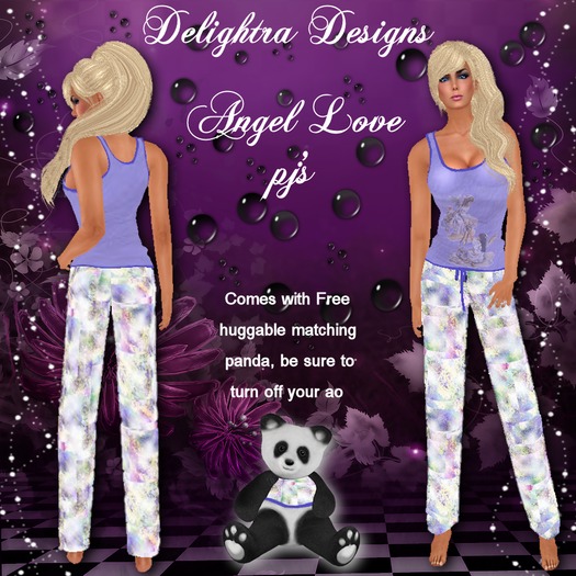 "Del's" Mesh Angel Love PJ's Outfit