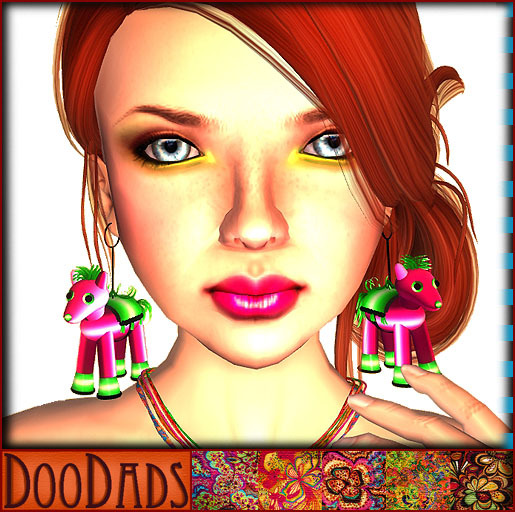 DooDads - Giant Neon Pony Earrings