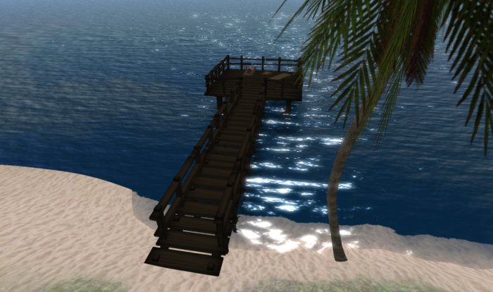 OFF SIM LIMTS Outside sim Sculpted Pier 6 prim Amazing Detail 