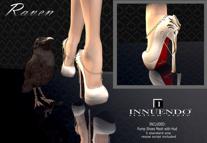 *RAVEN* cream leather INNUENDO Italian Style