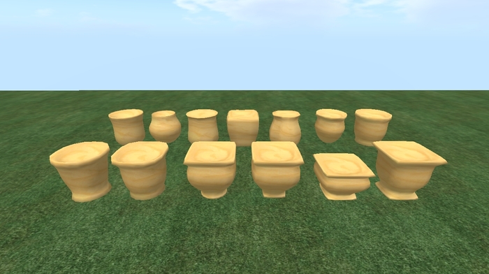 For Garden owners! FULL PERMISSION Baxton, sculpted pot bundle, maps and textures