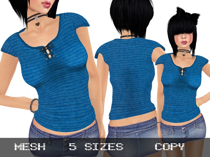 Jersey Top Blue - Mesh