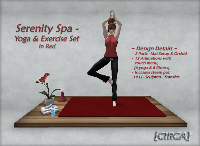[CIRCA] Pkg - "Serenity Spa" - Yoga & Exercise Set - Azure