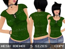 DEMO Jersey Top Green - Mesh