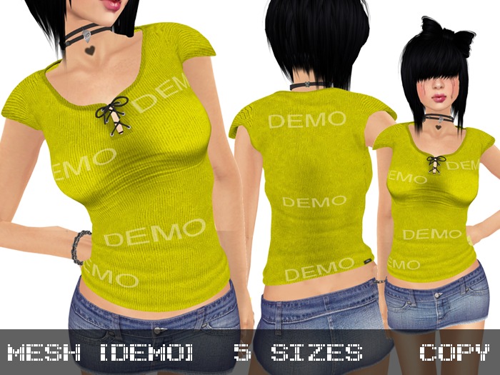 DEMO Jersey Top Yellow - Mesh