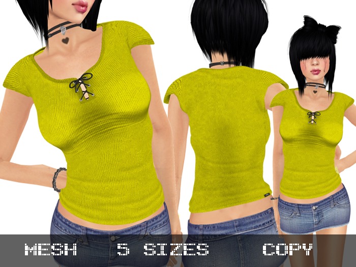 Jersey Top Yellow - Mesh
