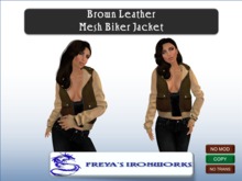 (Box) White Leather Mesh Biker Jacket