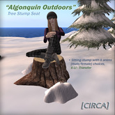 [CIRCA] - "Algonquin Outdoors" - Sitting Stump 