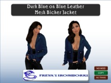 (Box) White Leather Mesh Biker Jacket