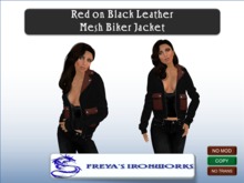 (Box) White Leather Mesh Biker Jacket