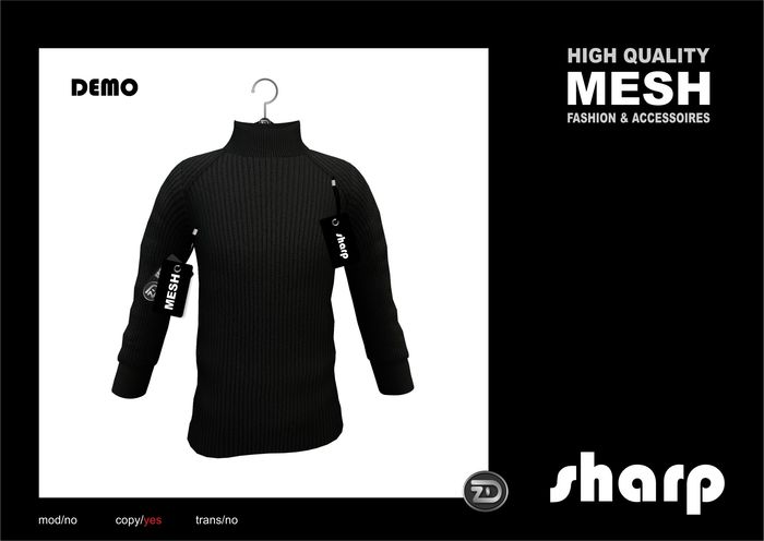 sharp by [ZD] - MESH - Mockneck Sweater