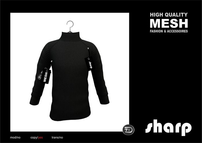 sharp by [ZD] - MESH - Mockneck Sweater