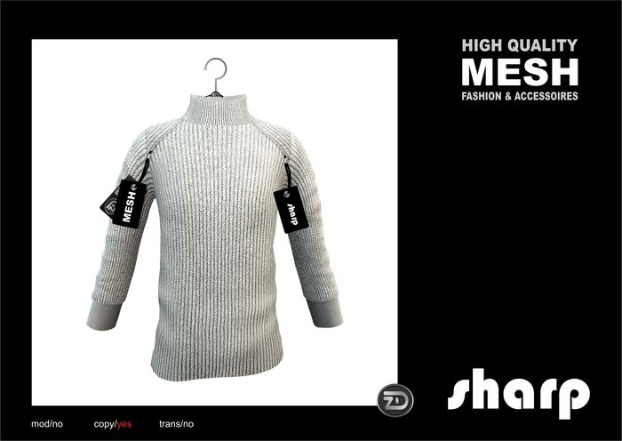 sharp by [ZD] - MESH - Mockneck Sweater
