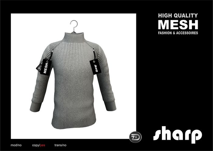 sharp by [ZD] - MESH - Mockneck Sweater