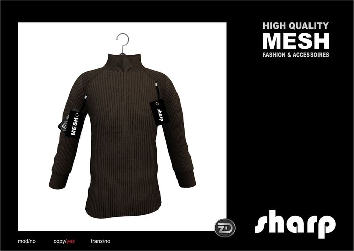 sharp by [ZD] - MESH - Mockneck Sweater