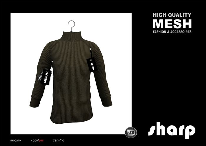 sharp by [ZD] - MESH - Mockneck Sweater