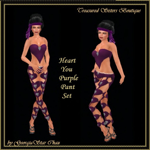 GSC Heart YOU Purple Pant Set