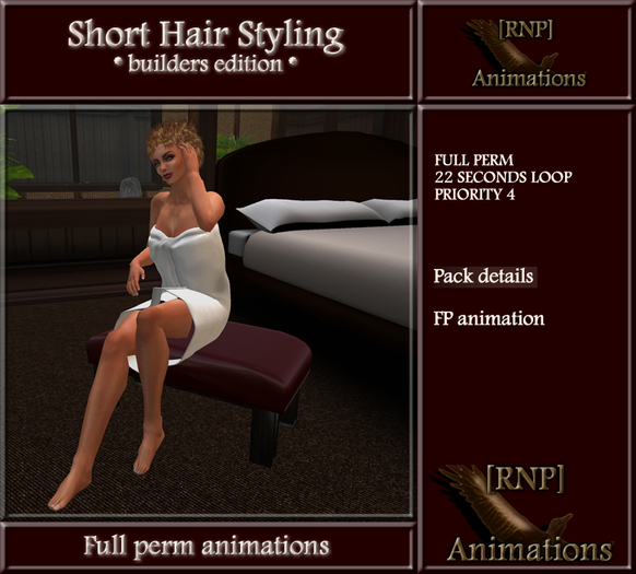 [RNP] Short Hair Styling_Full Perm Vanity Animation 