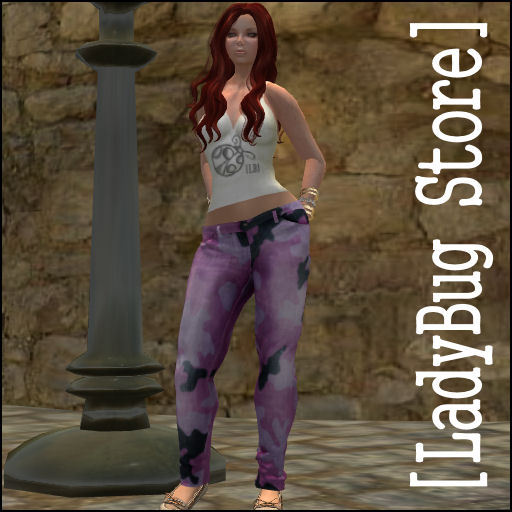 [LadyBug Store] Pink Camouflage Jeans Mesh